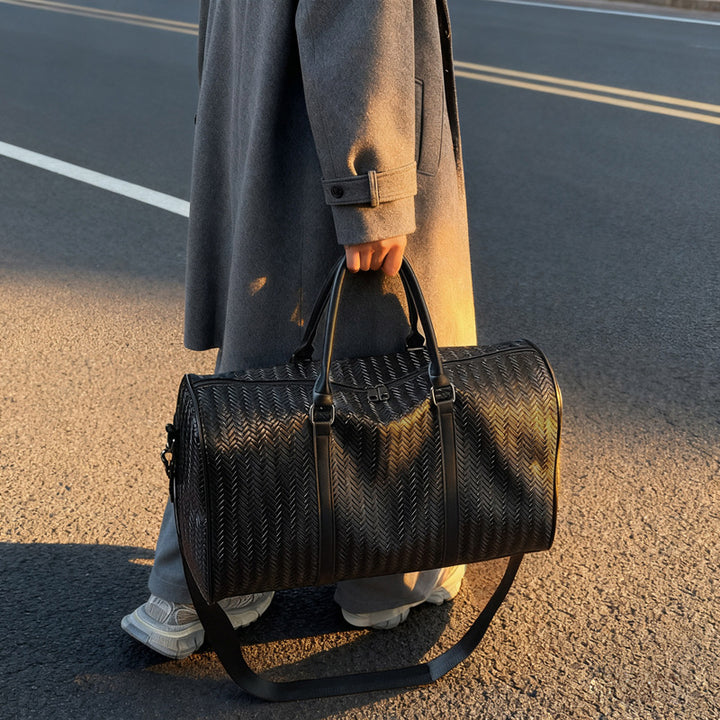 Sporty travel bag in modern basket pattern Bowlift