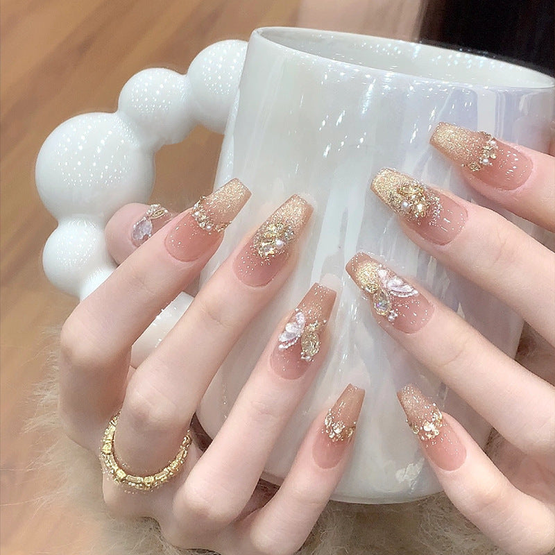 Luxury glitter design artificial nails Bowlift