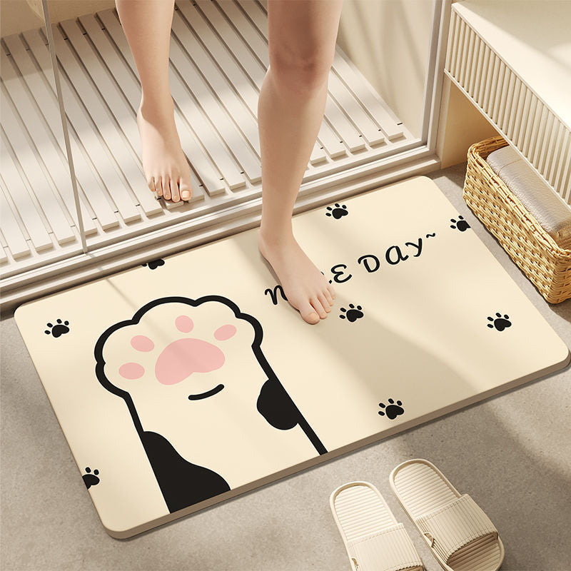 Cartoon Dog-Themed Bath Mat Bowlift