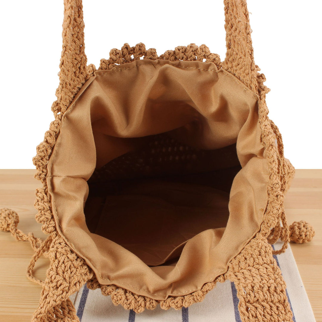 Large crochet bag with adjustable carrying strap Bowlift
