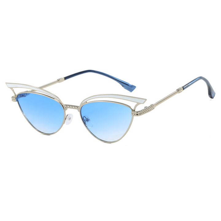 Women's Cat-Eye Glasses with Filigree Design Element Bowlift