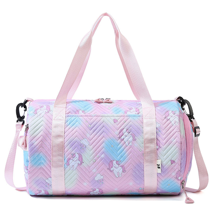 Playful Unicorn Print Weekend Duffel