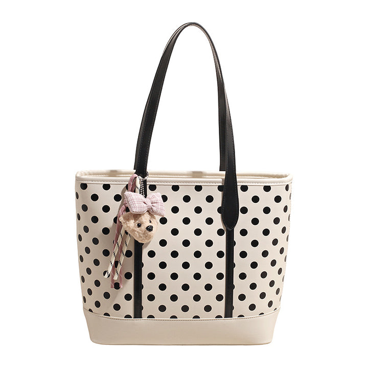 Polka Dot Print Casual Tote Bowlift