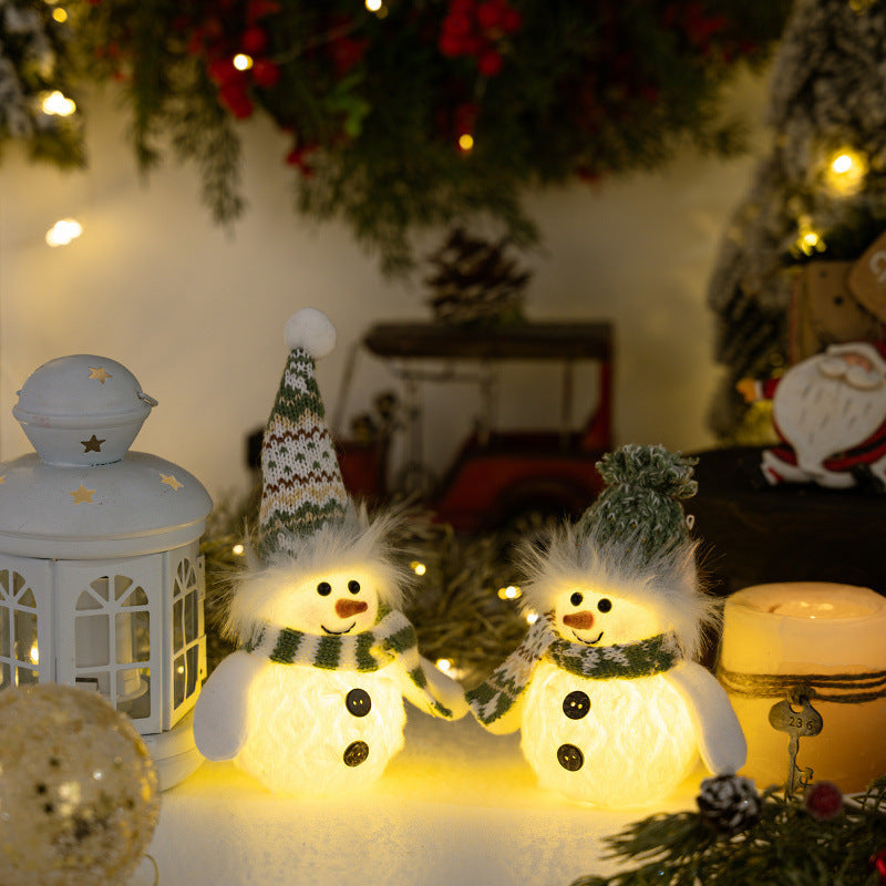 Illuminated Snowman Figure Bowlift