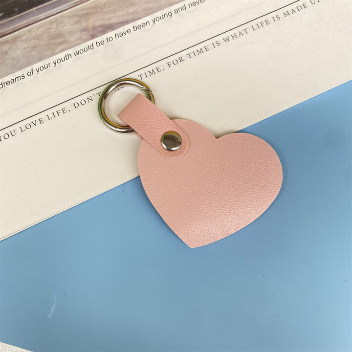 Premium Heart-Shaped Leather Keychain Bowlift