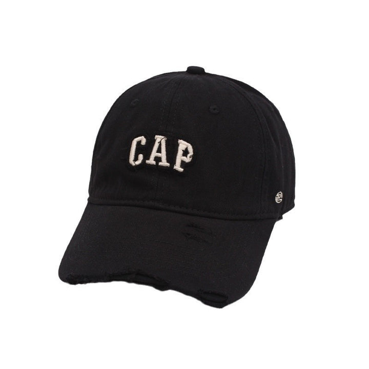 Women's Distressed Cotton Baseball Cap Bowlift