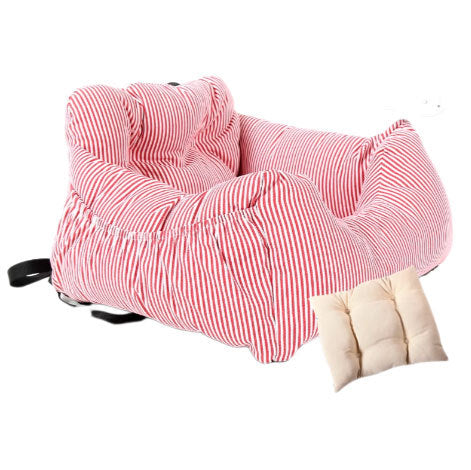 Cozy Striped Dog Bed
