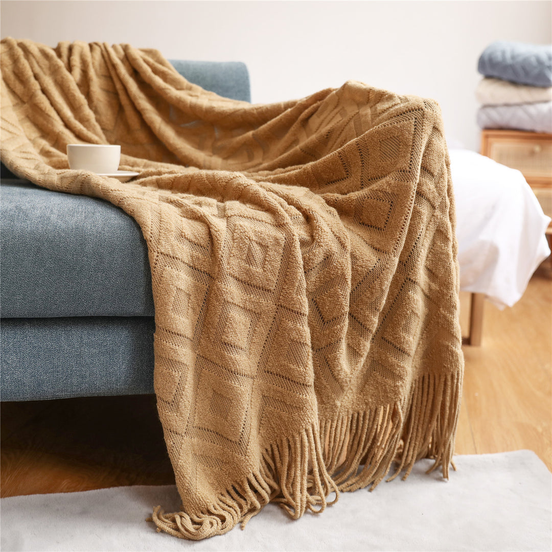 Cozy Decorative Woven Throw Blanket Bowlift