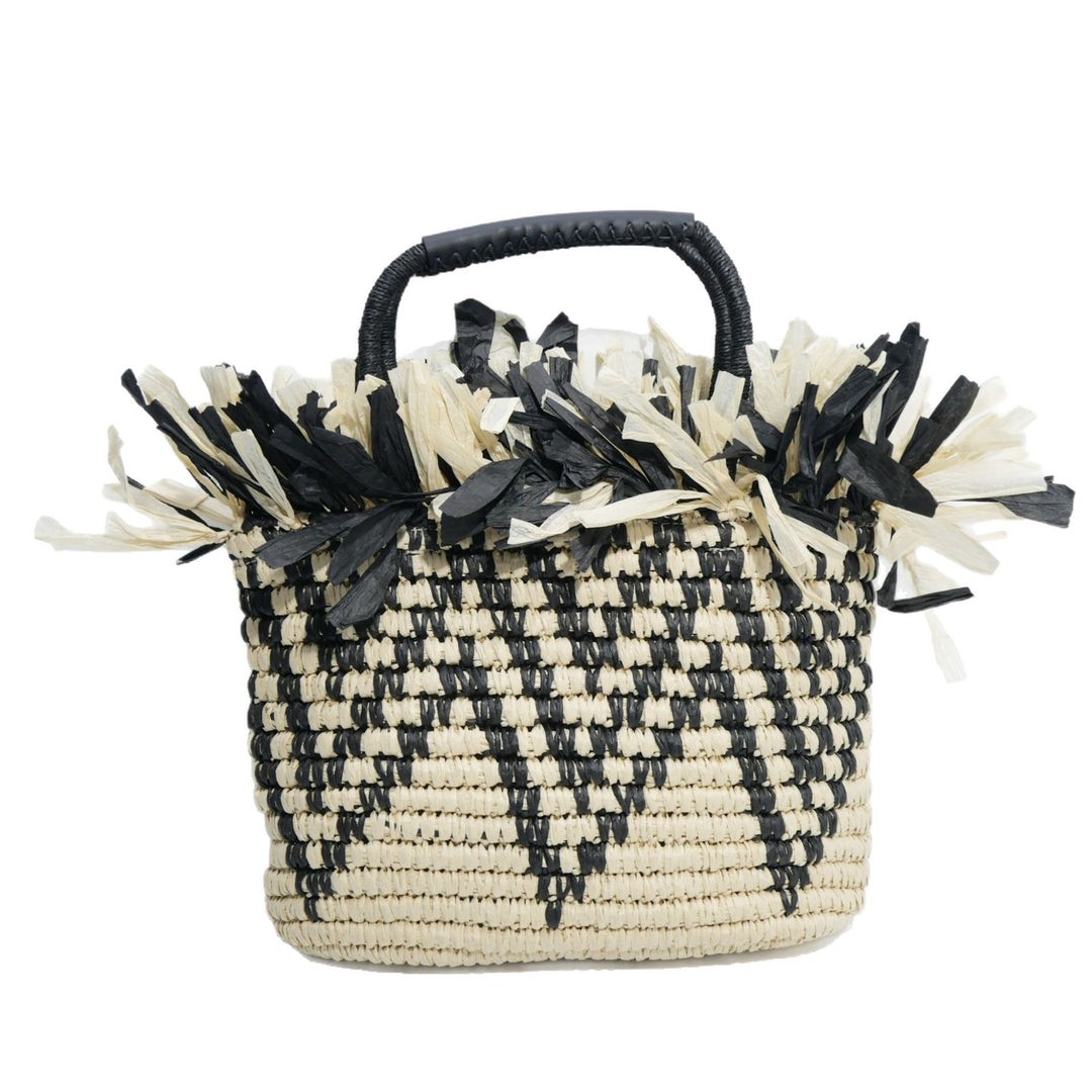 Basket bag with fringe accents Bowlift