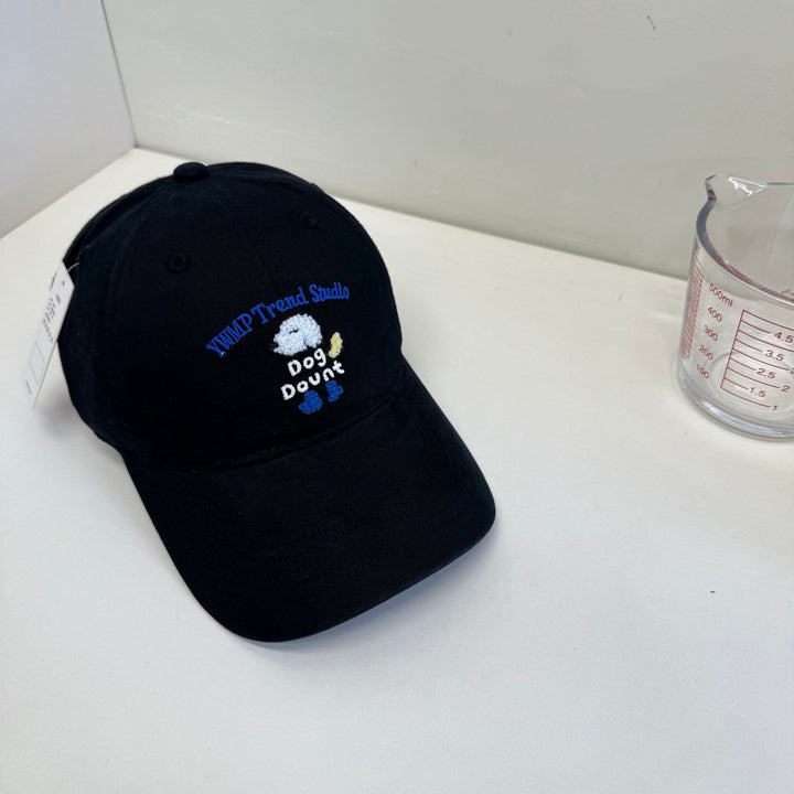 Unisex Embroidered Dog-Themed Baseball Cap Bowlift
