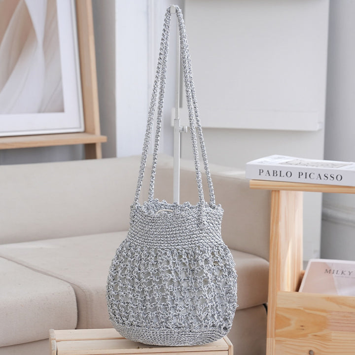 Handmade Macrame Bag with Open Structure Bowlift