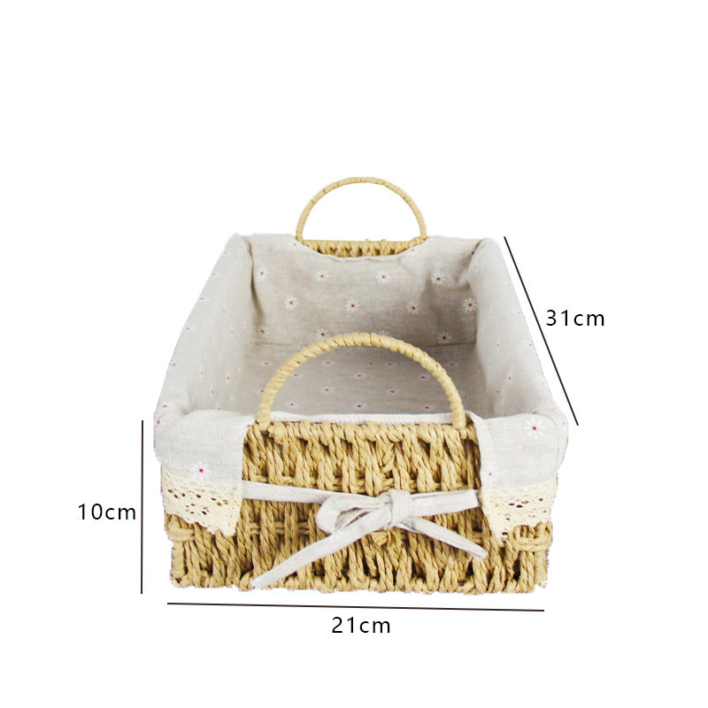 Handcrafted Woven Storage Basket Bowlift