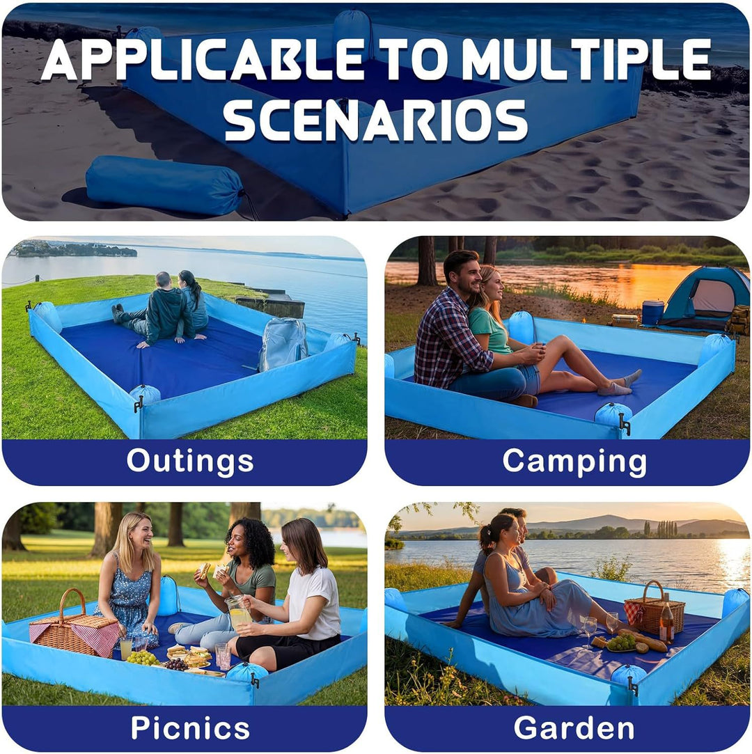 Versatile Sand-Free Beach Mat with Anchor System Bowlift