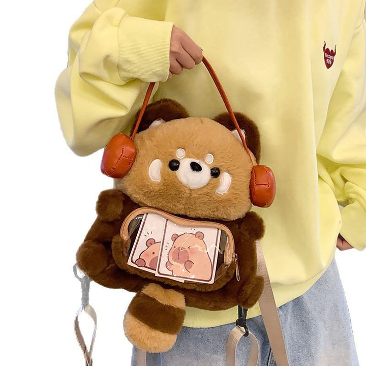 Plush Shoulder Bag in Bear Design Bowlift