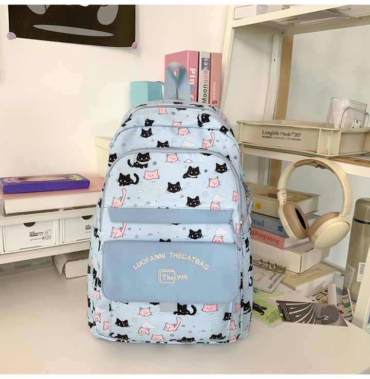 Playful Cat-Themed Backpack Bowlift