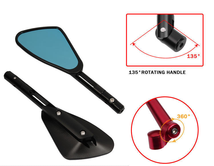 Adjustable Sport Motorcycle Rearview Mirrors Bowlift