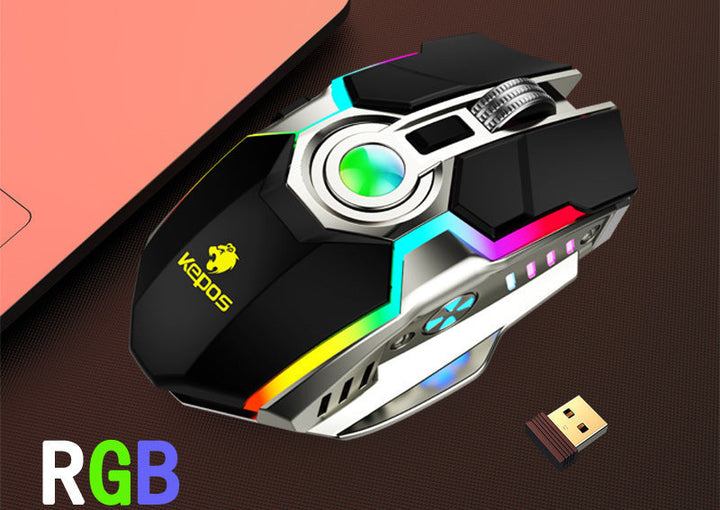 RGB Wireless Gaming Mouse with Customizable LED Lighting Bowlift