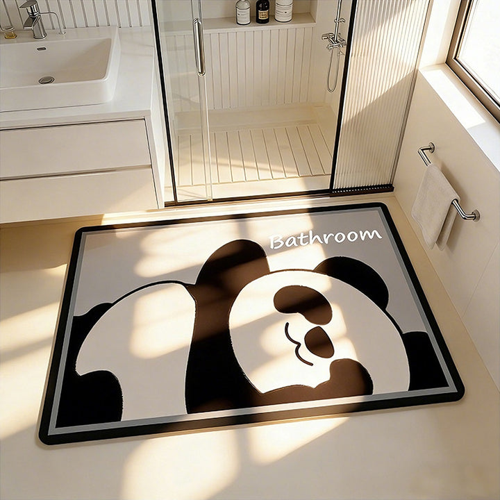 Cute Cartoon Bear-Themed Bath Mat Bowlift