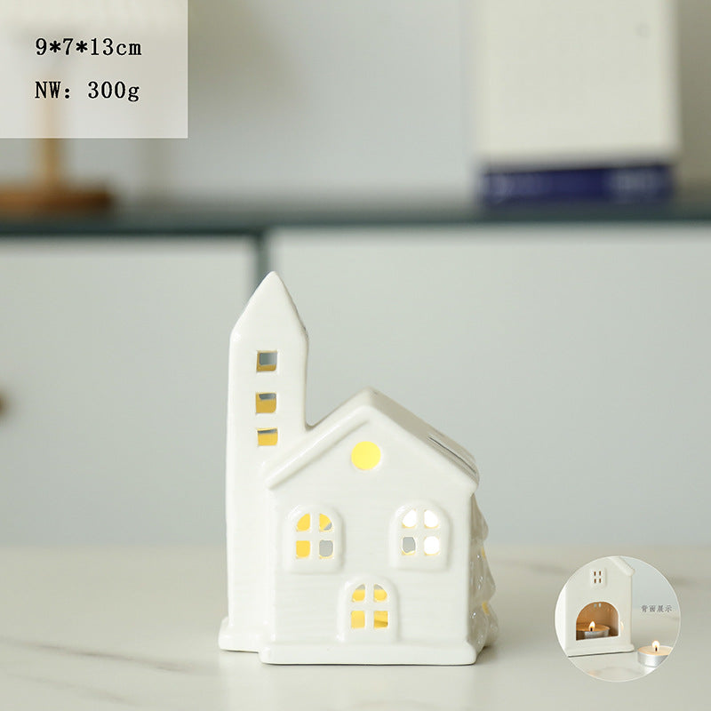 Ceramic House-Shaped Candle Holder Bowlift