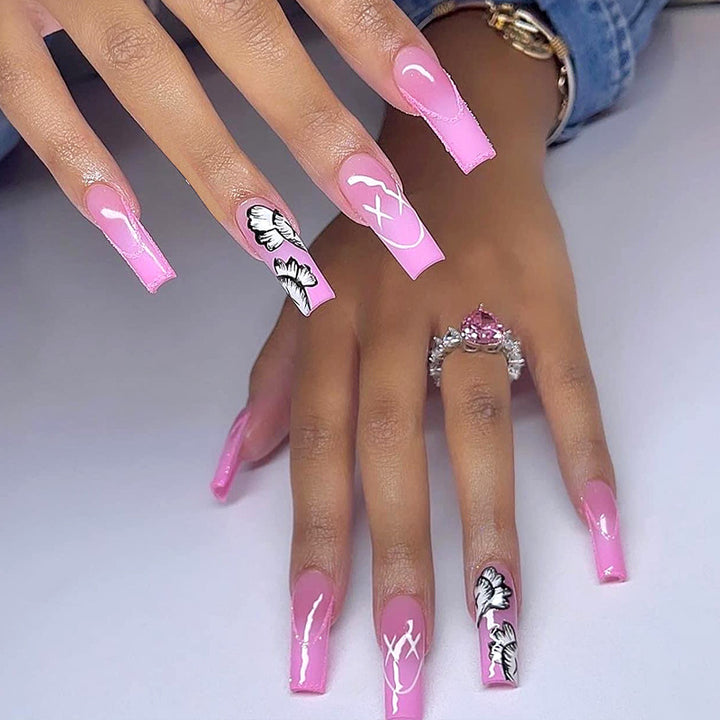 Artificial nail set with unique patterns Bowlift