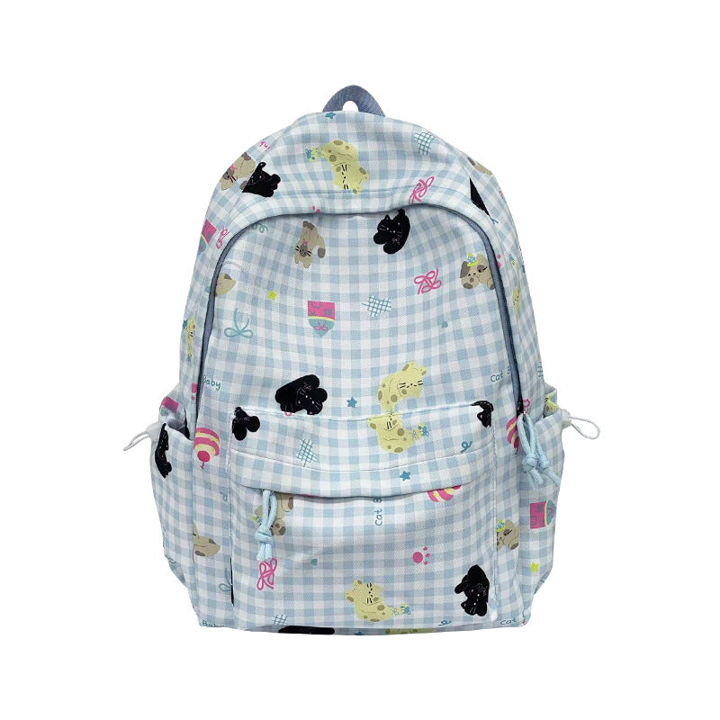 Playful Character Patterned Backpack Bowlift