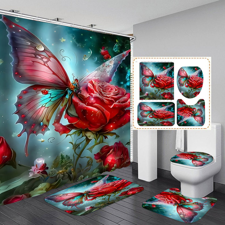 Butterfly-Themed Bathroom Decor Set Bowlift