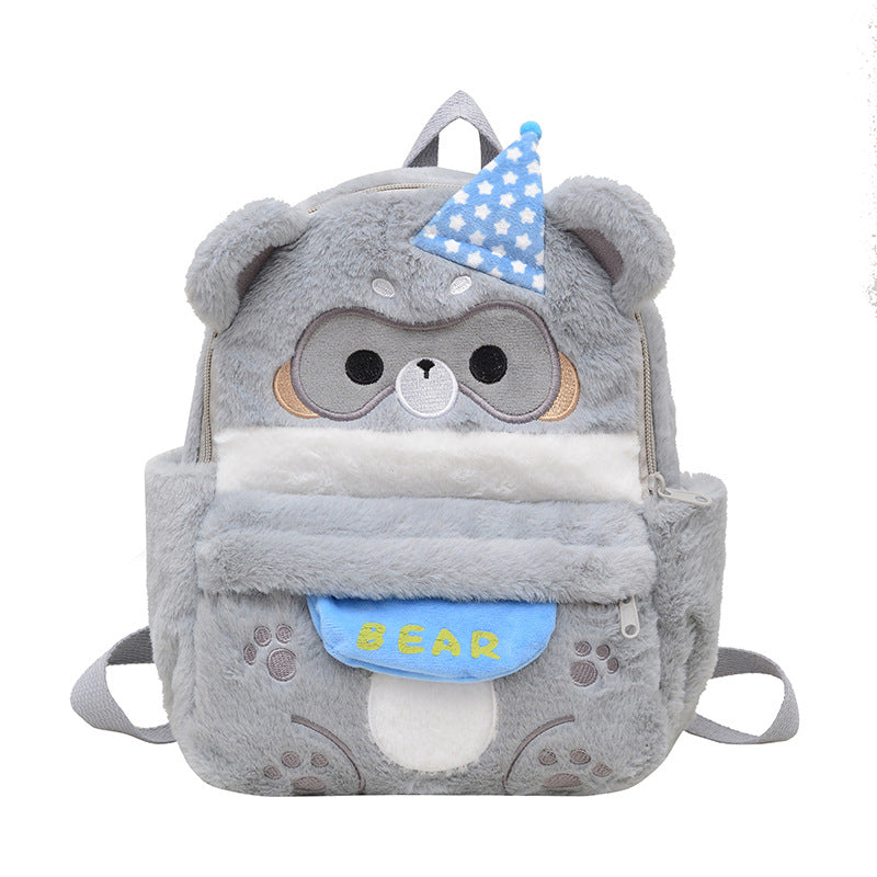 Plush backpack with cute bear motif Bowlift