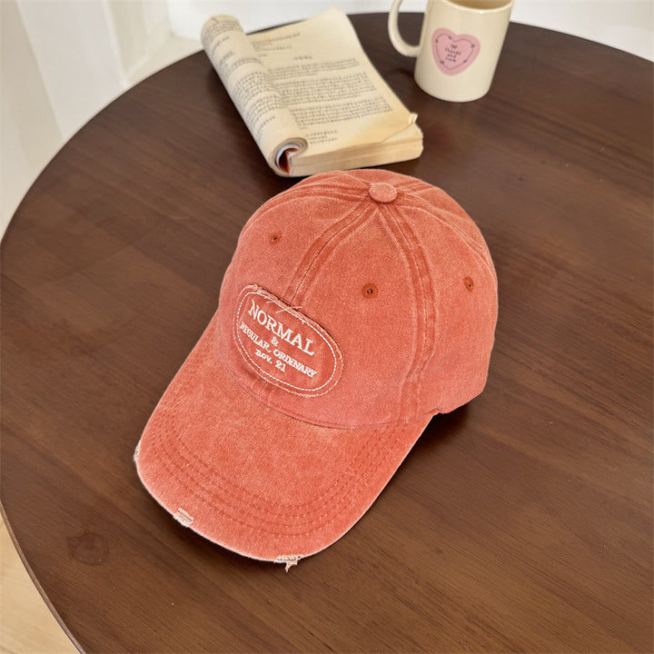Men's Casual Distressed Cotton Baseball Cap Bowlift
