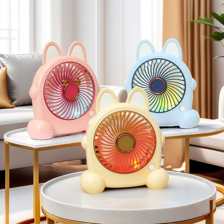 Women's portable hand fan in creative animal design Bowlift