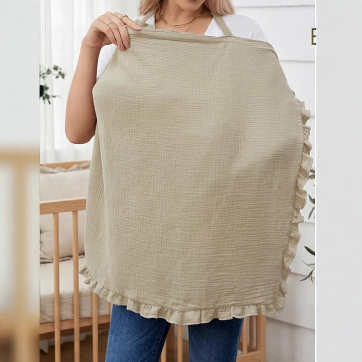 Stylish Ruffled Cotton Cooking Apron Bowlift