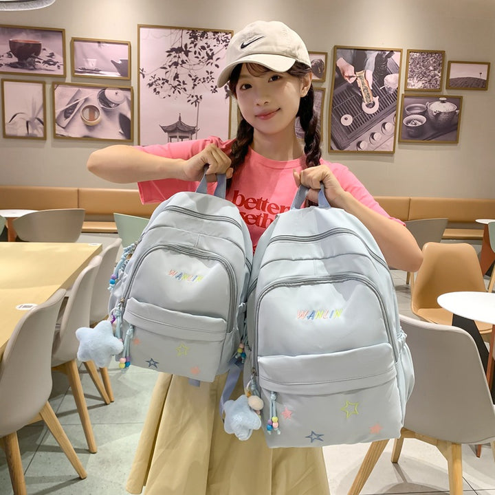 Playful Star-Embellished Backpack Bowlift
