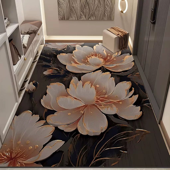 Luxurious Floral Design Area Rug