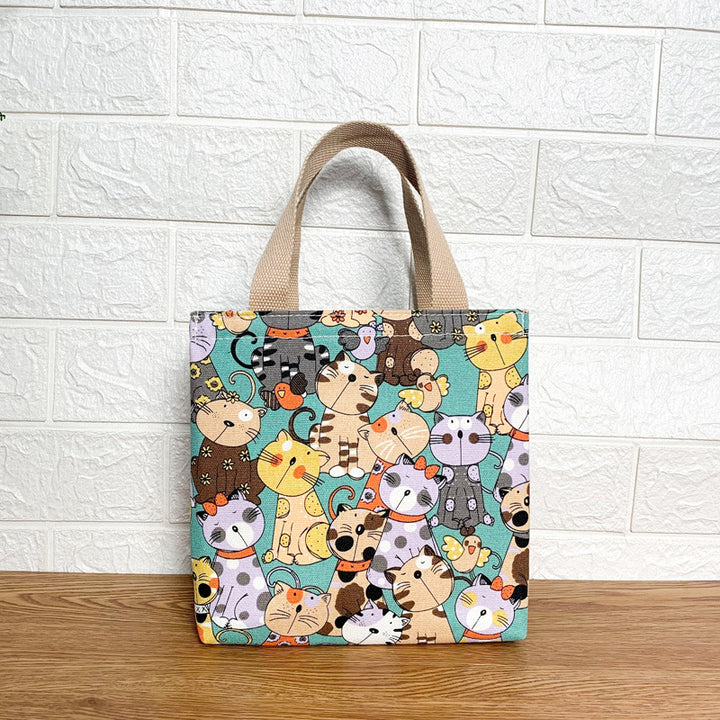 Cute Cat Print Tote Bag Bowlift