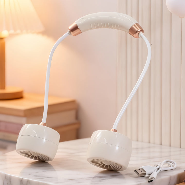Ladies Portable Neck Fan with Flexible Design Bowlift