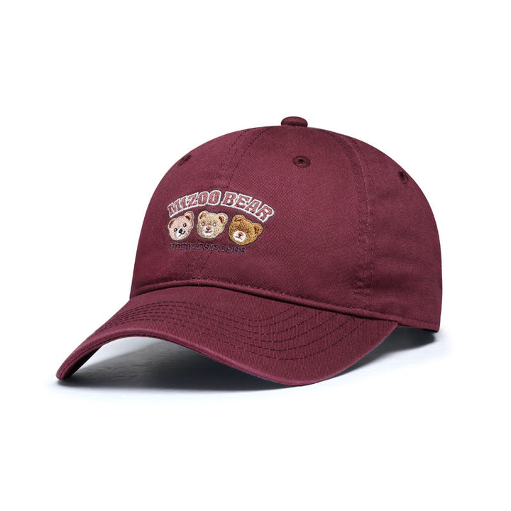Women playful cotton cap with embroidered animal design Bowlift