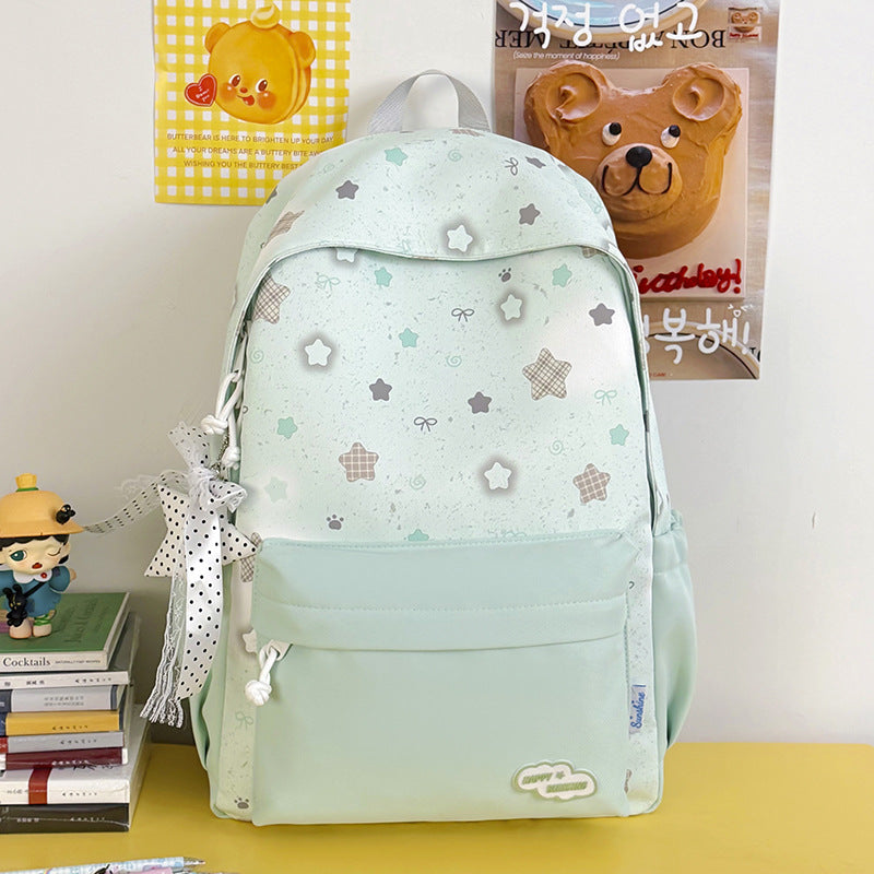 Fun Decorative Star-Patterned Backpack Bowlift