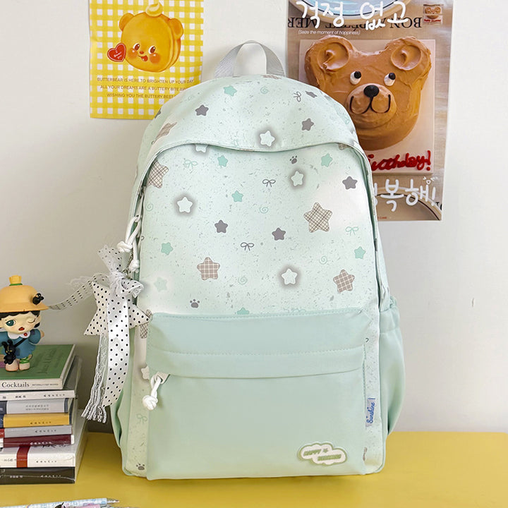 Fun Decorative Star-Patterned Backpack Bowlift