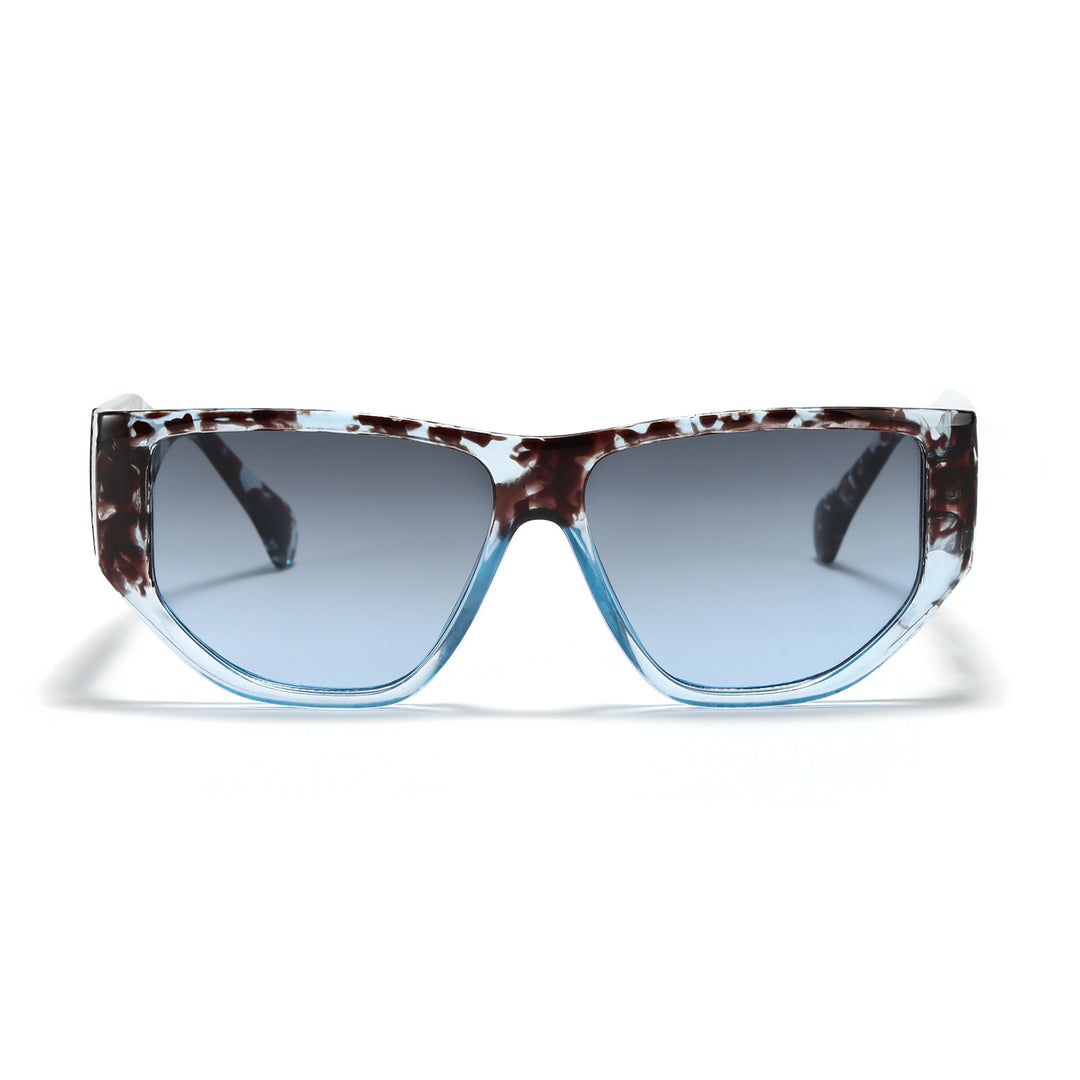 Women's trendy square sunglasses with modern tortoise pattern Bowlift