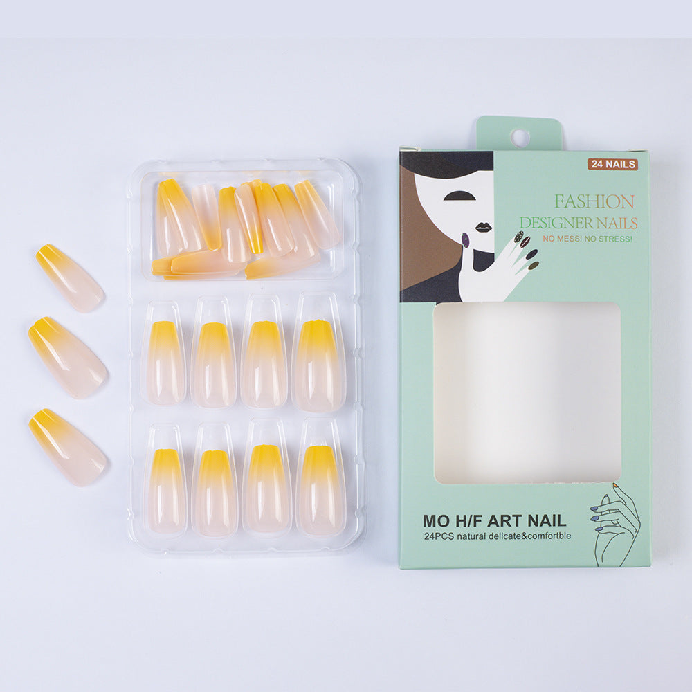 Acrylic Nail Set with Ombre Effect Bowlift