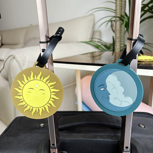 Whimsical Sun-Themed Luggage Tag Bowlift