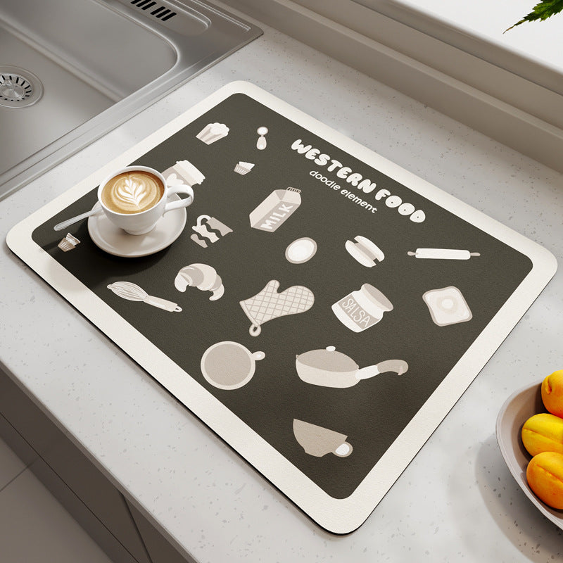 Geometric Patterned Kitchen Mat Bowlift