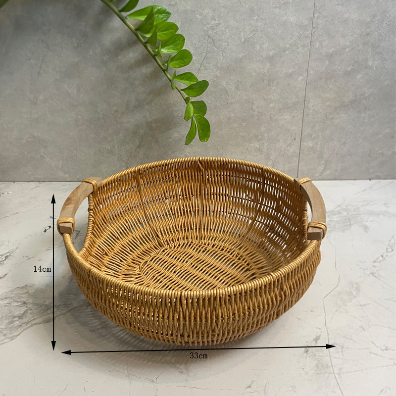 Women Round Handmade Basket Bowlift