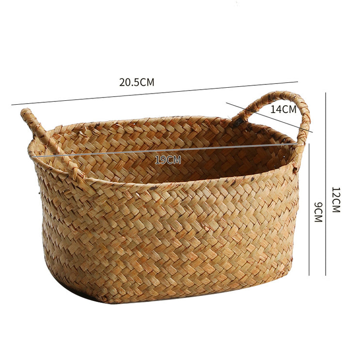 Handwoven Seagrass Storage Basket Bowlift