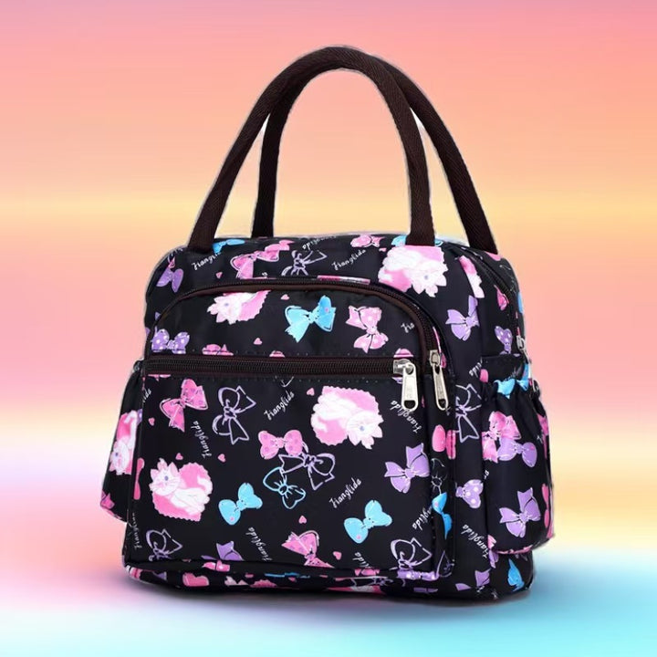 Insulated Cat Print Lunch Cooler Bag Bowlift