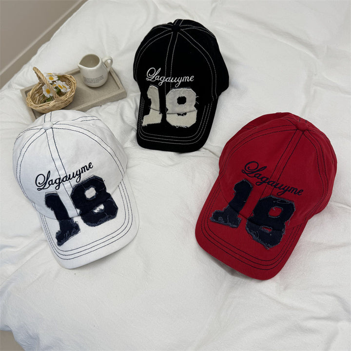 Men's Distressed Denim Baseball Cap Bowlift 1783921779
