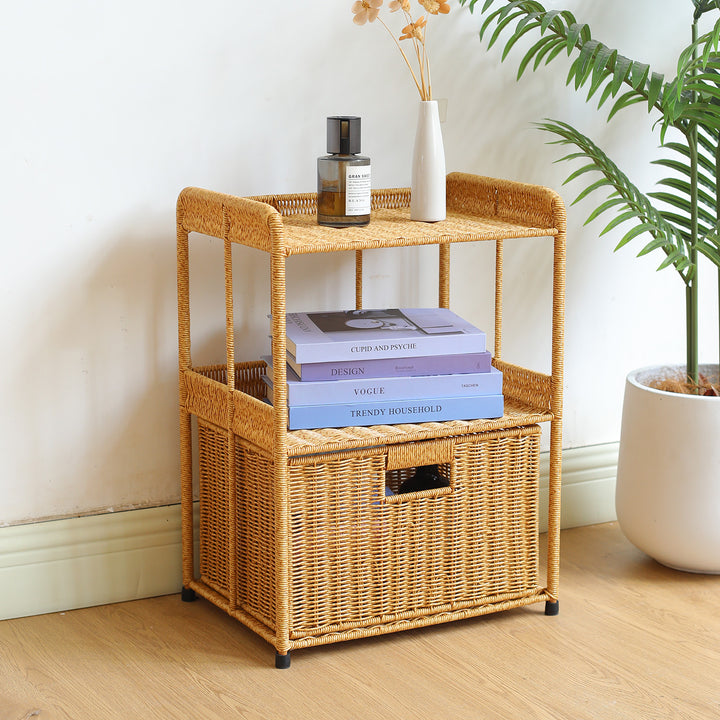 Three-Tier Open Weave Storage Rack Bowlift