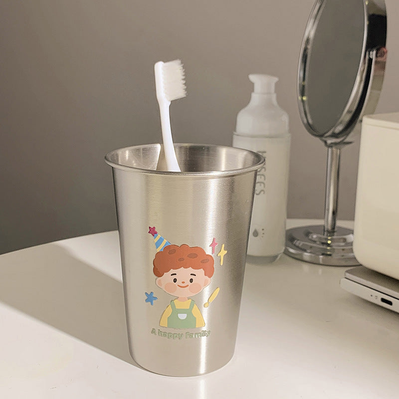 Stainless Steel Toothbrush Holder with Creative Children's Design Bowlift