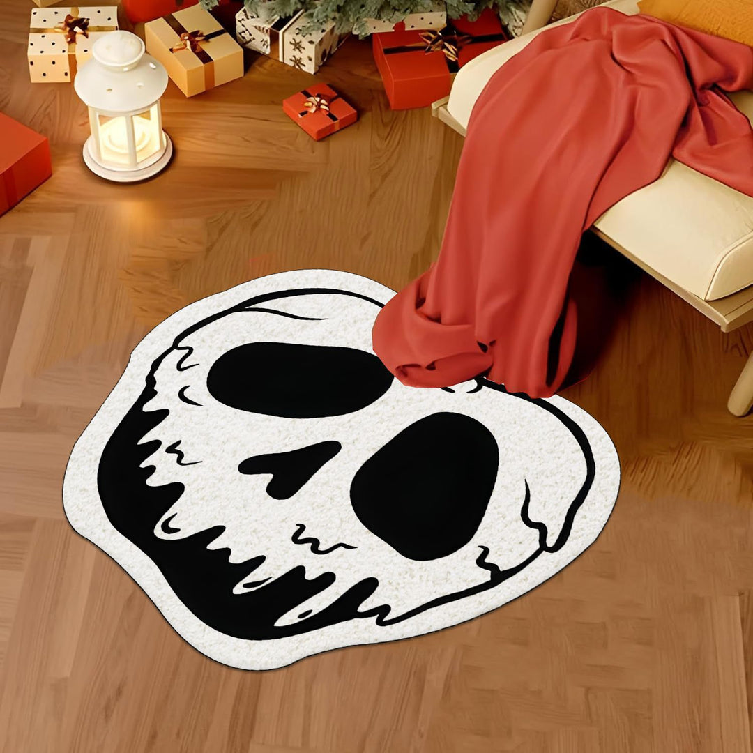 Artistic Skull-Themed Area Rug Bowlift