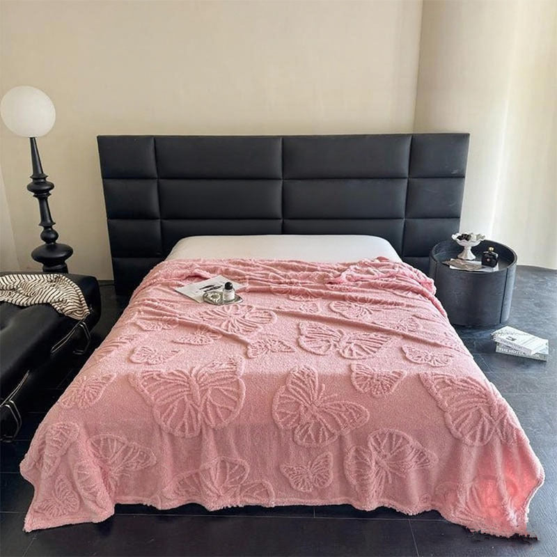 Ladies Luxurious Bedspread with Butterfly Pattern Bowlift
