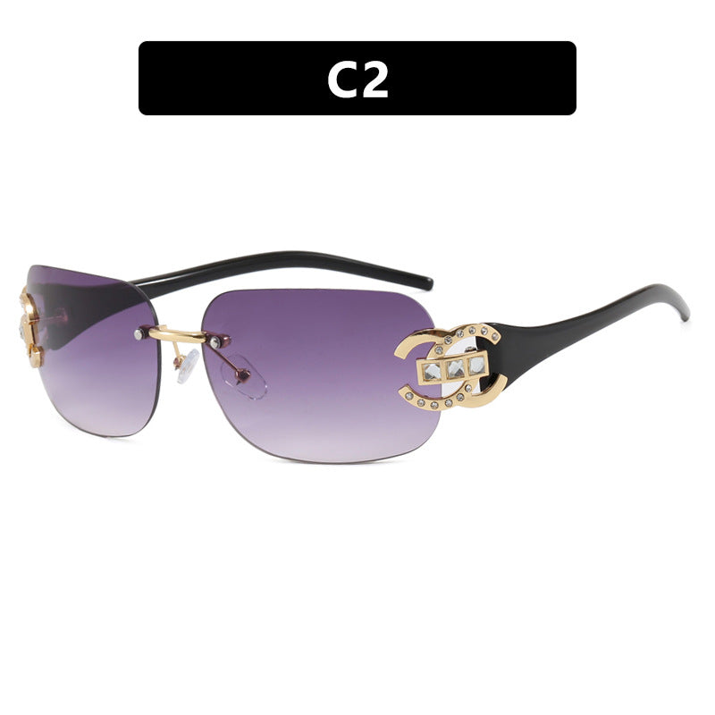Women's fashionable sunglasses with luxurious geometric frame and protective UV filter Bowlift